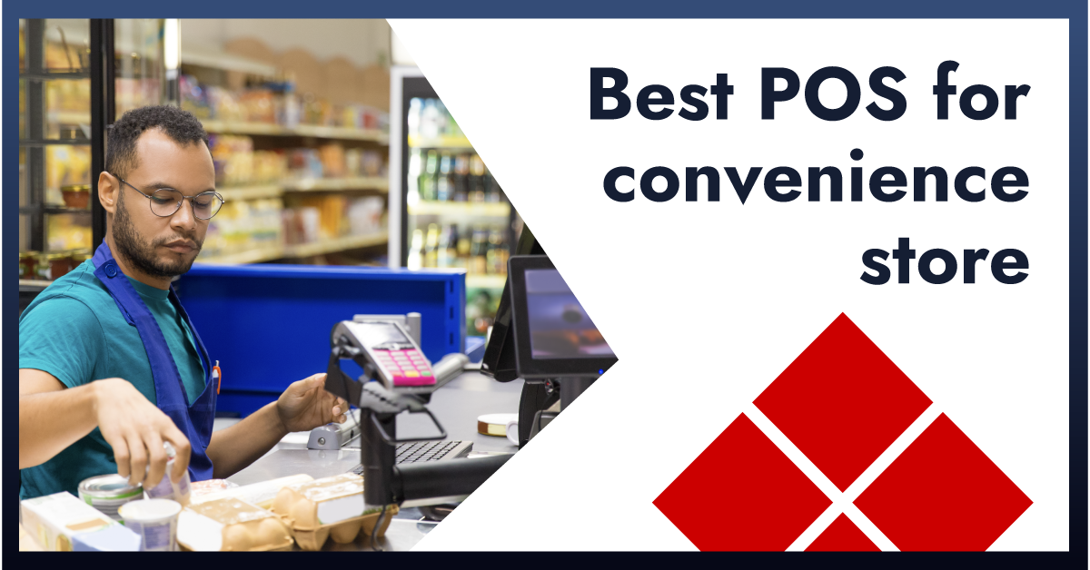 Picture illustrating a cashier using a POS in a convenience stores.