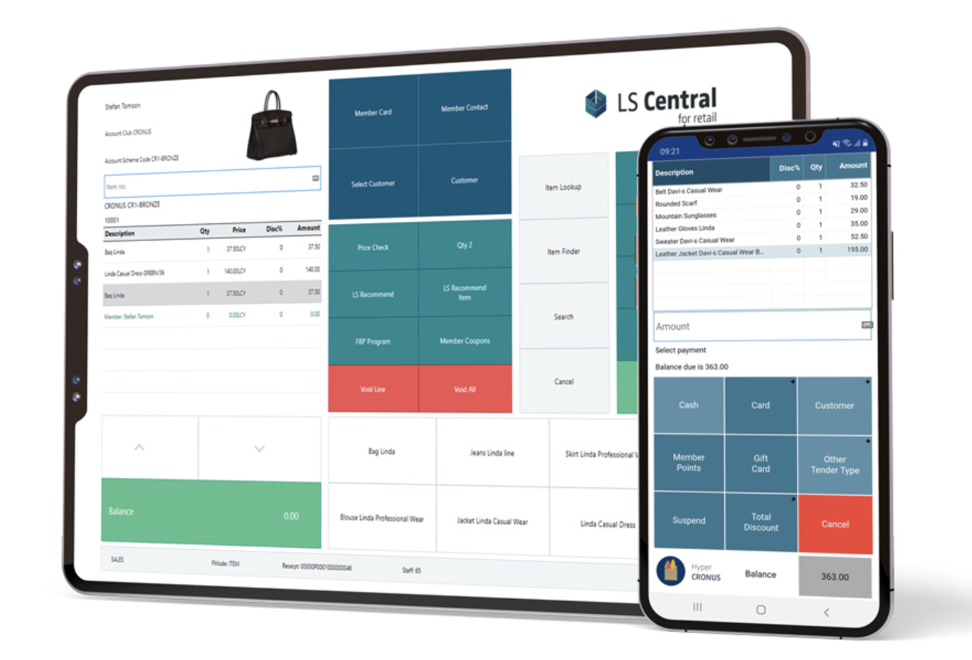 POS terminals Hardware of LS Retail